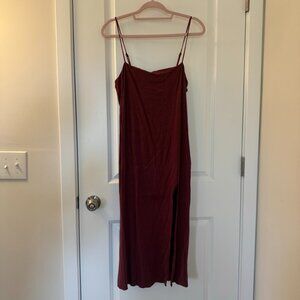 Burgundy Midi Dress